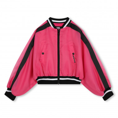 Balloon-sleeve bomber jacket KARL LAGERFELD KIDS for GIRL