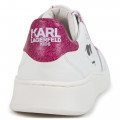 Leather lace-up trainers KARL LAGERFELD KIDS for GIRL