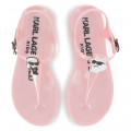 Buckled sandals with badge KARL LAGERFELD KIDS for GIRL