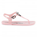 Buckled sandals with badge KARL LAGERFELD KIDS for GIRL