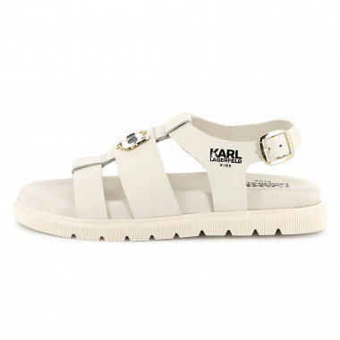 Sandales en cuir avec boucle KARL LAGERFELD KIDS pour FILLE