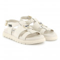 Buckled leather sandals KARL LAGERFELD KIDS for GIRL