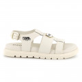 Buckled leather sandals KARL LAGERFELD KIDS for GIRL