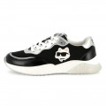 Lace-up trainers with badge KARL LAGERFELD KIDS for GIRL