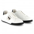 Lace-up leather trainers KARL LAGERFELD KIDS for BOY