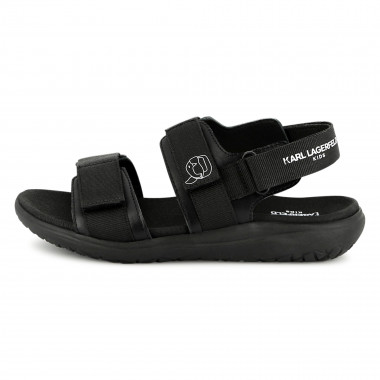 Ledersandalen mit Klett KARL LAGERFELD KIDS Für JUNGE