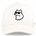 Adjustable cotton baseball cap KARL LAGERFELD KIDS for GIRL