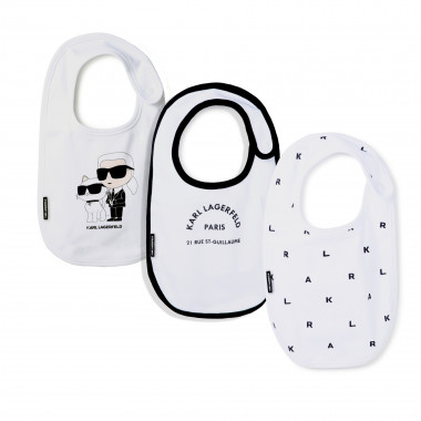 Pack de 3 baberos estampados KARL LARGERFELD KIDS para UNISEXO