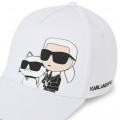 Verstellbare Cap mit Print KARL LAGERFELD KIDS Für MÄDCHEN