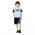 Denim-Fischerhut mit Print KARL LAGERFELD KIDS Für JUNGE
