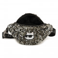Bolsa de cintura ajustável com lantejoulas KARL LAGERFELD KIDS para RAPARIGA