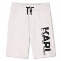 Elasticated cotton Bermudas KARL LAGERFELD KIDS for BOY