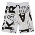 Printed cotton Bermuda shorts KARL LAGERFELD KIDS for BOY