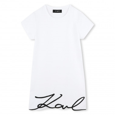 Robe à manches courtes brodée KARL LAGERFELD KIDS pour FILLE