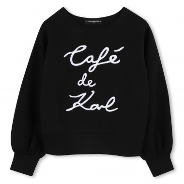 Sweat-shirt avec broderie KARL LAGERFELD KIDS pour FILLE