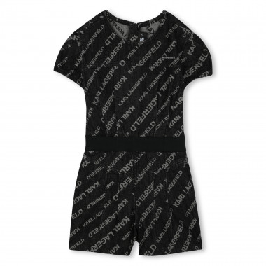Combinaison short en coton KARL LAGERFELD KIDS pour FILLE
