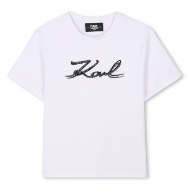 T-shirt avec sequins KARL LAGERFELD KIDS pour FILLE