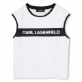 Sleeveless printed T-shirt KARL LAGERFELD KIDS for GIRL