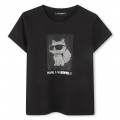 Short-sleeved T-shirt KARL LAGERFELD KIDS for GIRL