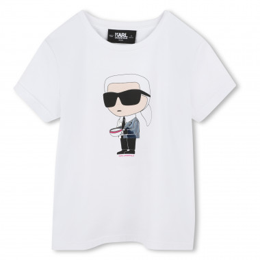 T-shirt avec imprimé KARL LAGERFELD KIDS pour FILLE
