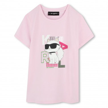T-shirt avec imprimé KARL LAGERFELD KIDS pour FILLE