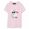 T-shirt with print KARL LAGERFELD KIDS for GIRL