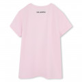 T-shirt with print KARL LAGERFELD KIDS for GIRL