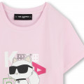 T-shirt with print KARL LAGERFELD KIDS for GIRL