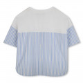 Bi-material T-shirt with print KARL LAGERFELD KIDS for GIRL