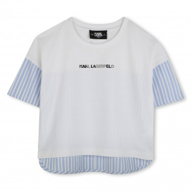 T-Shirt aus zwei Materialien KARL LAGERFELD KIDS Für MÄDCHEN