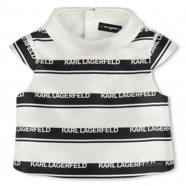 Blouse à rayures siglées KARL LAGERFELD KIDS pour FILLE
