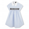 Robe chemise rayée métallisée KARL LAGERFELD KIDS pour FILLE
