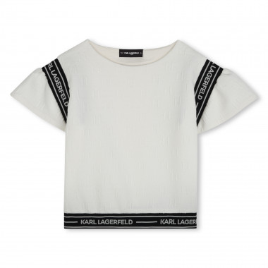 T-shirt à manches volantées KARL LAGERFELD KIDS pour FILLE