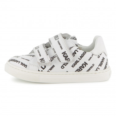 Baskets en cuir à scratchs KARL LAGERFELD KIDS pour UNISEXE