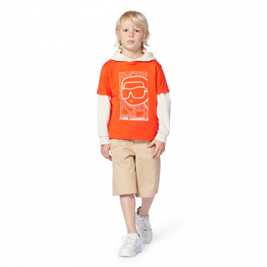 T-shirt avec imprimé placé KARL LAGERFELD KIDS pour GARCON
