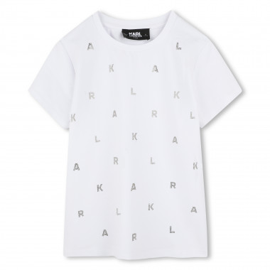 T-shirt avec strass KARL LAGERFELD KIDS pour FILLE