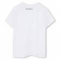 T-shirt with diamantés KARL LAGERFELD KIDS for GIRL