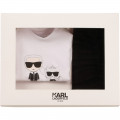 Set T-shirt + shorts in cotone KARL LAGERFELD KIDS Per RAGAZZO