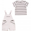 Ens. salopette+polo KARL LAGERFELD KIDS pour GARCON