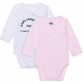 Set of 2 cotton jersey onesies KARL LAGERFELD KIDS for GIRL