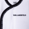 Pyjama en slabbetje van twee materialen KARL LAGERFELD KIDS Voor