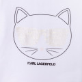 Dual-material T-shirt and skirt KARL LAGERFELD KIDS for GIRL