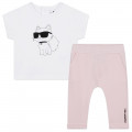T-shirt and trousers set KARL LAGERFELD KIDS for GIRL