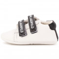 Leather hook-and-loop slippers KARL LAGERFELD KIDS for BOY
