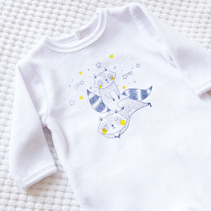 pyjama blanc pour bébé garçon de la marque carrément beau