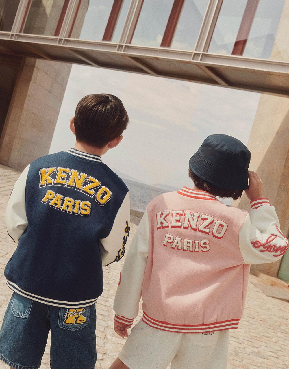 ropa para niños de la marca de lujo Kenzo Paris vintage retro bomber