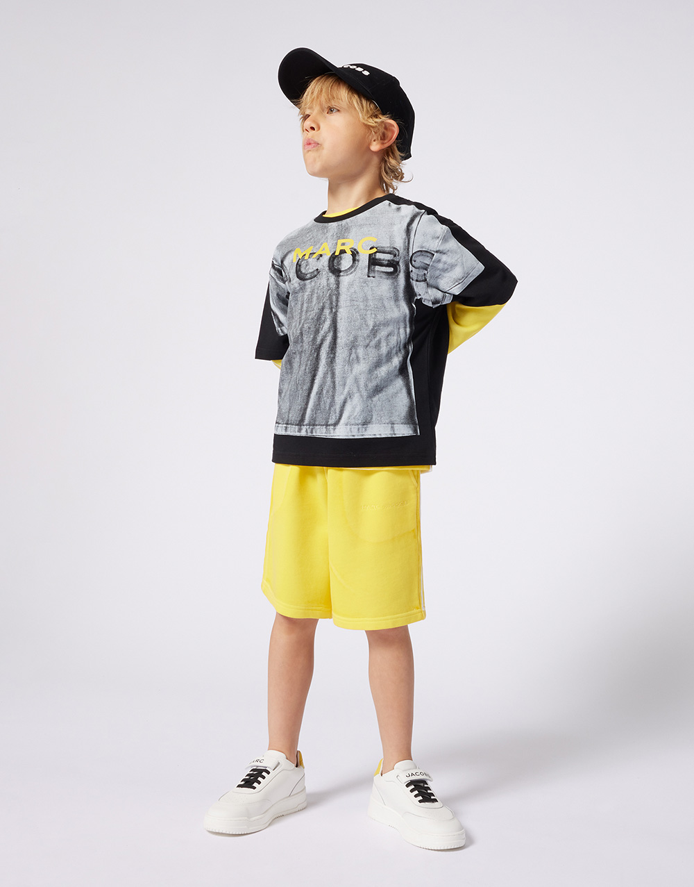 children's clothing from luxury brand Marc Jacobs, logo ski outfit