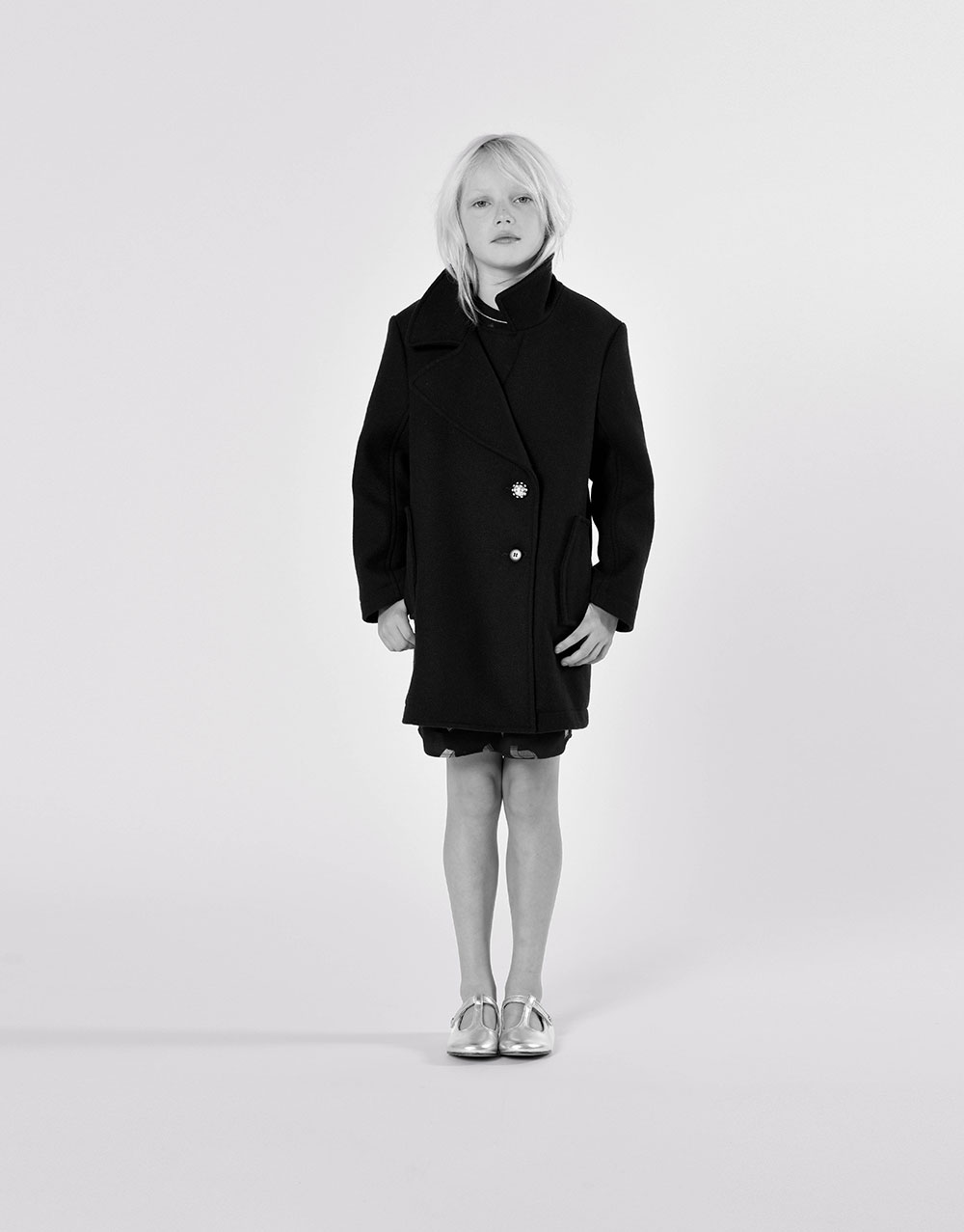 black dress and coat by Lanvin girl collection Fall Winter 