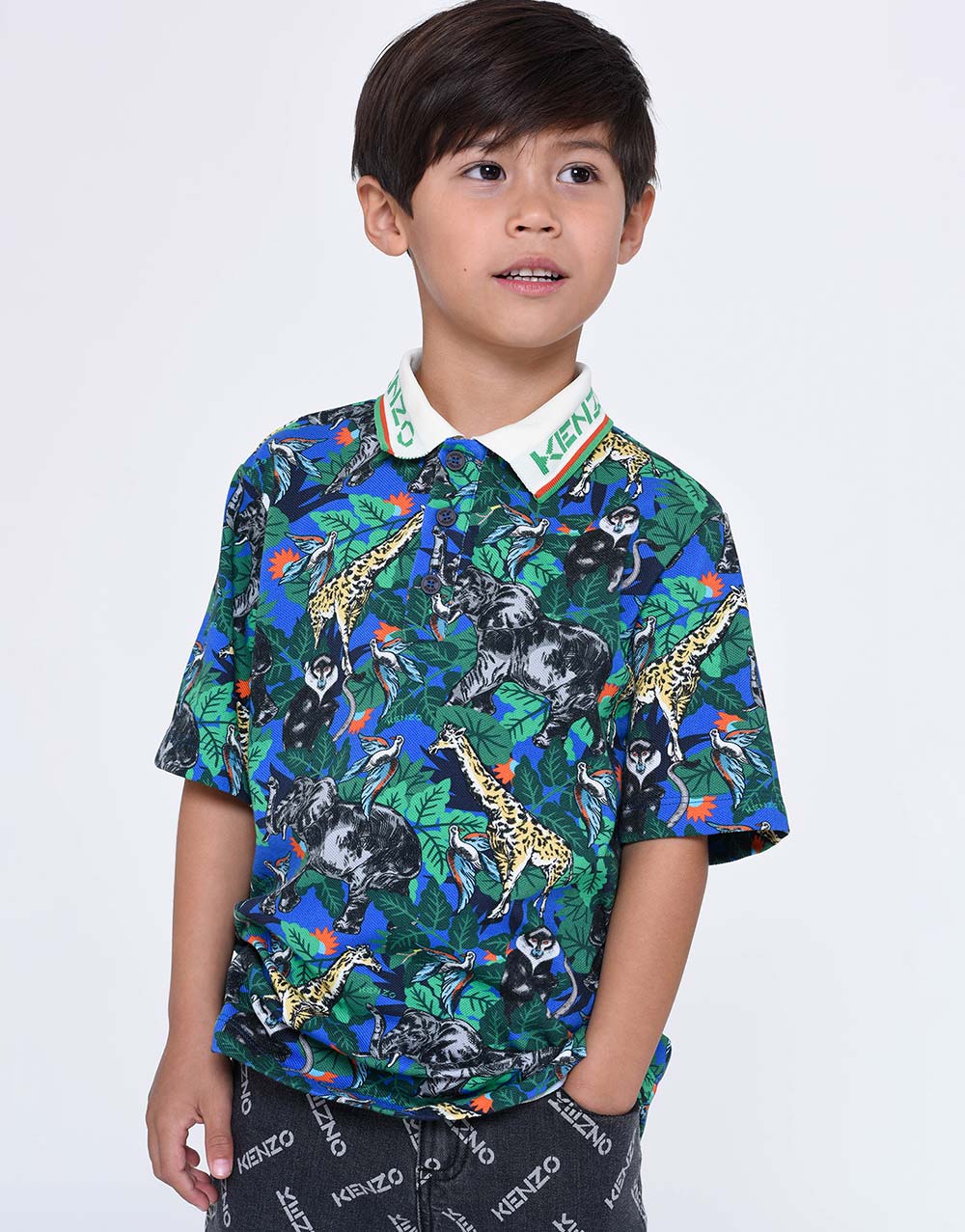Tropical printed shirt kenzo boy
