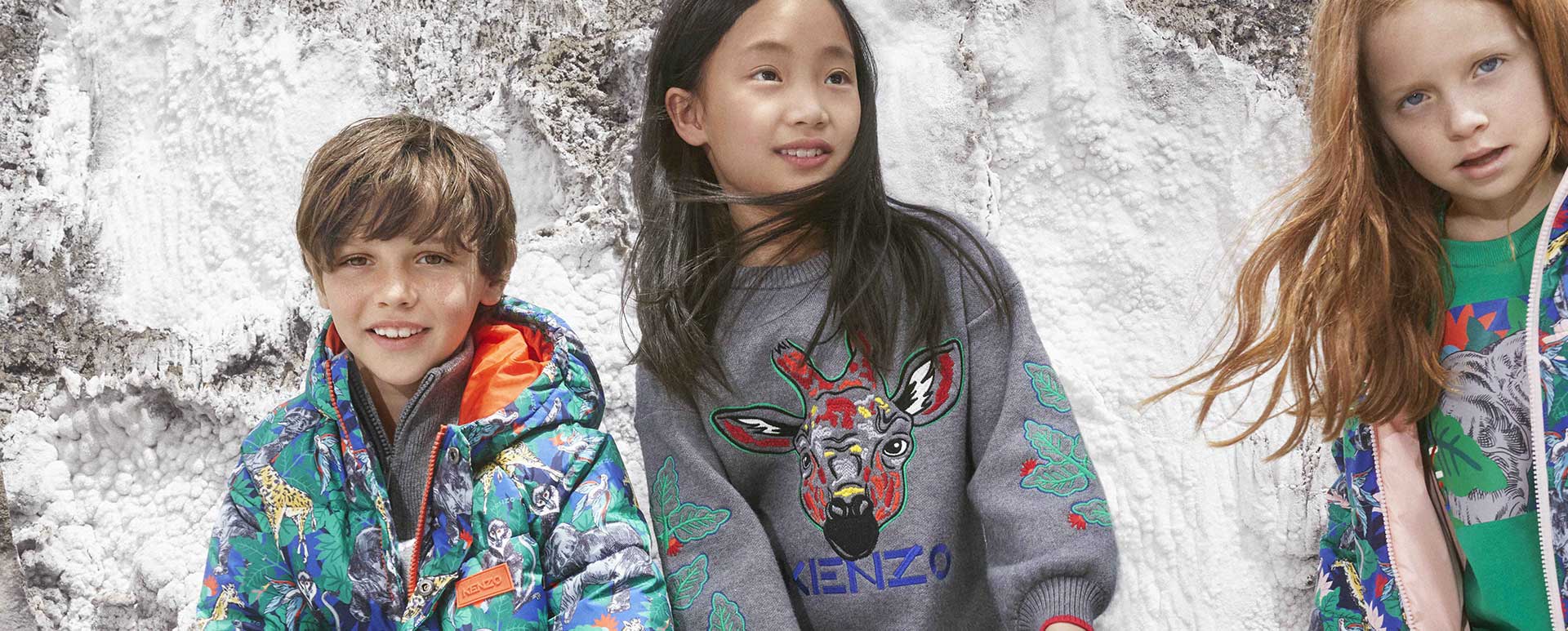 vêtements de luxe pour enfants fille et garçon de la marque Kenzo Kids